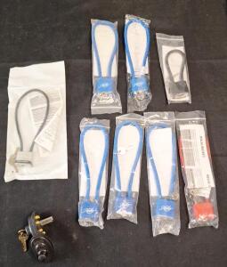 (8) Assorted Firearm Cable Safety Locks & (1) Trigger Lock