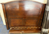 Twin Size Traditional Arched Wooden Bed Frame Set with Headboard, Footboard, Rails & Slats - 2