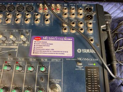 Yamaha MG166CX-USB 16-Channel Mixing Console, 10 Mic Inputs, USB, SPX Effects, Serial UCCNP01055 -**Powers On**