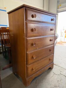 Mid-20th Century 5-Drawer Wooden Chest by Wont Furniture approximately 32&rdquo; x 19&rdquo; x 45&rdquo;