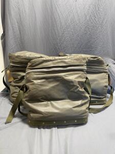 (3) U.S. Army Insulated Jerry Can Bag, Olive Drab, NSN 7230-00-123-9061, 23"x18"x9", Contract 1985