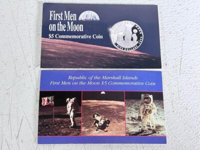1994 Marshall Islands $5 First Men on the Moon Commemorative Coin, Copper-Nickel, 28.4g, 38mm