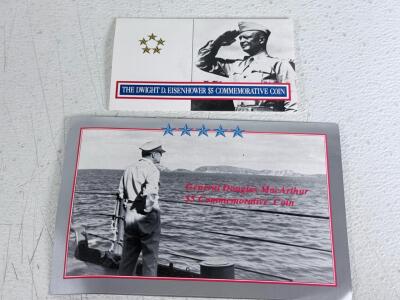 2013 $5 Gold Commemorative Coins Honoring Generals MacArthur & Eisenhower