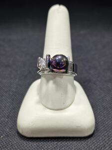 Size 10 Black Pearl Ring