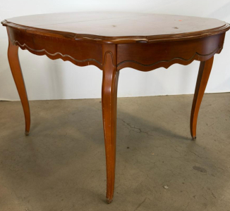 Extensole French Provincial Cherrywood Dining Table, approximately 48&rdquo; x 38&rdquo; x 30&rdquo;