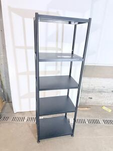 Black Metal 5-Tier Adjustable Shelving Unit, 72"x36"x18", 4,000 lbs Capacity