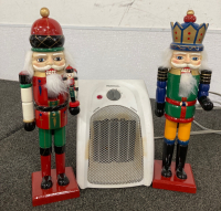 Heater and Wooden Nutcrackers