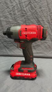 Craftsman CMCF800 20V Max 1/4" Cordless Impact Driver with 2.0Ah Battery, N597649 Tested