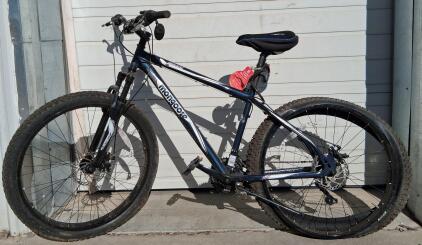 Black Mongoose Hondo Hardtail Mountain Bike, 27.5" Wheels, Steel Frame, Disc Brakes, 21-Speed