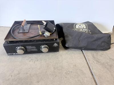 Pit Boss Portable 2-Burner Gas Griddle with Cover and Accessories