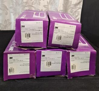 (5) 5-Count Boxes Of 3M 761D Regalite Resin Bond Cloth Sanding Belts, 4" x 21-3/4", 120-Grit