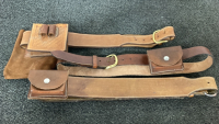 (3) Leather Gun Belts With Ammo Pouches