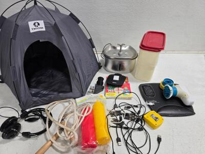 Yanvega Pop-Up Pet Tent, Cat Water Bowl and Home Items