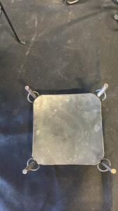 Lot of 9 Wrought Iron Plant Stands, Mixed Heights & Styles, Black, Scroll and Basket Designs