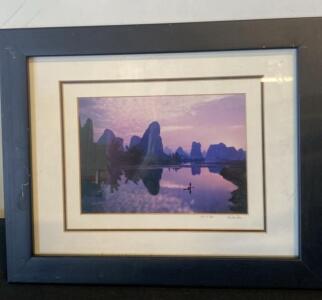 King Wu "Li River at Dawn" Limited Edition Photographic Print 471/750, Hand-Signed, Framed 11x13&rdquo;