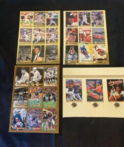 Legends Sports Memorabilia Archives Uncut Card Sheets &mdash; Babe Ruth, Payton, Ali, Sosa, Earnhardt and More