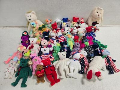 Ty Beanie Babies Collection &ndash; 45+ Pieces, Including Peace Bear, Holiday & Patriotic Editions