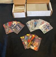 Large Lot 1990s Finish Line Racing & Score NFL Trading Cards, 500&ndash;800 Cards, Storage Boxes