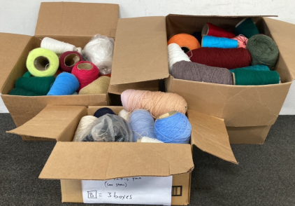 (3) Boxes Knitting Yarn