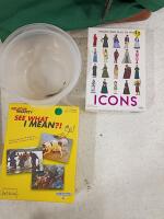 Mixed Lot: Green Canvas Duffel Bag, Food Storage Containers, Kitchen Tools, 2 Board Games, Frames - 4
