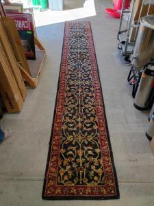 Safavieh Heritage HG953A Runner Rug, 2'3" x 16', Wool, Black/Red, India