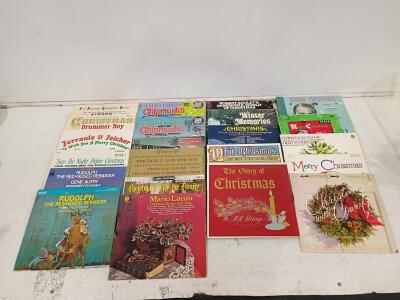 Lot of 20 Vintage Christmas Vinyl LP Records | Bing Crosby, Chipmunks, Choirs, Classics
