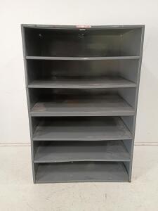 Metal Storage Shelf, 6 Shelves, 17" W x 14" D x 25" H