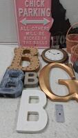 Decorative B Letters&ndash; Wall & Table Decor, Sign, Clock, Home Accent Mix - 5