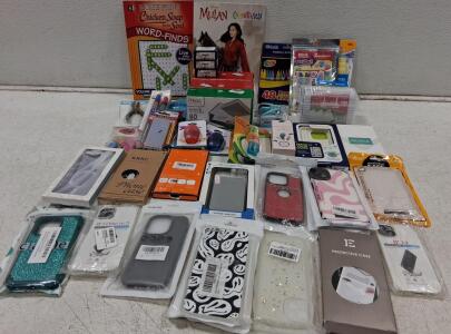 iPhone 14 Series Cases, School Supplies, Envelopes, Puzzle Books, 30+ Pieces Bulk
