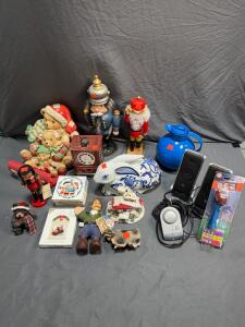 PEZ Boise State University Football Candy Dispenser NCAA Sealed + Logitech S-120 Computer Speakers and Christmas Figures