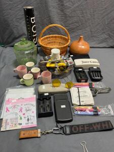 Misc Lot: Tommy Hilfiger TH 1017/S Clubmaster Sunglasses &ndash; Tortoiseshell Frame, Green Lenses, 54mm Numerous household Trinkets