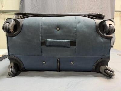 Travelpro Large Checked Rolling Suitcase, 4 Wheels, Grey-Blue, Tape Repair, Soft-Sided, 29"