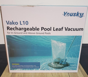 Yousky Vako L10 Rechargeable Pool Leaf Vacuum, 83 GPM, 2200mAh, 3hr Run, 69in Pole
