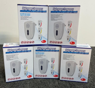 Shenzhen Yishun Ultrasonic Pest Repeller 6-Pack, 5W, 25&ndash;65kHz, 800&ndash;1200 sq. ft. Coverage