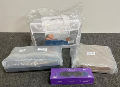 Full Body Bath Pillow 5D Air Mesh, 21 Suction Cups, Headrest, Everlasting Comfort, Grey