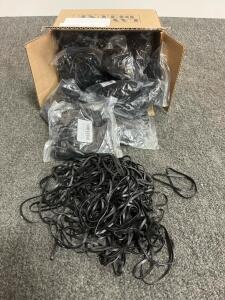 Kjahla Black Rubber Bands, 3.25 in, Bulk Pack (Approx. 1,200), General Purpose, Original Box $120 value