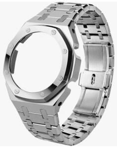 SRDZ 316L Stainless Steel Mod Case & Strap Kit for Casio G-Shock GA2100 GA2110 GAB2100 Silver