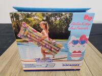 Swimways Hello Kitty Suntanner Pool Float, Floating Tic-Tac-Toe Game, Lawn Water Slide Lot - 4