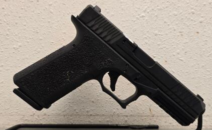 Polymer80 PF9S 9mm Pistol, Striker-Fired, Custom Stippled Grip, 4.49" Barrel, Serial SA30316