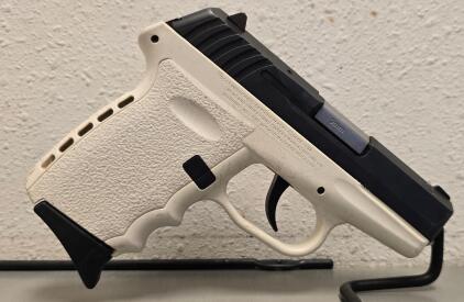 SCCY CPX-2 9mm Pistol, White Polymer Frame, 3.1" Barrel, SN: 388445