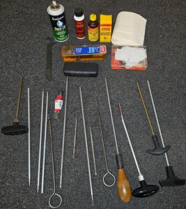 Remington, Outers & Gunslick Gun Cleaning Kit With Rods, Solvents, Brushes, Patches, CCI .22 LR Ammo