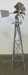 Decorative Metal Windmill Lawn Ornament (10-Blade Outdoor Decor)