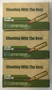 IMI Systems .223 Rem 55gr FMJ Brass, 60 Rounds (3 Boxes) Lot: 00254/G NATO Spec