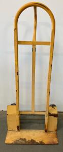 Heavy-Duty Steel Hand Truck Dolly, 600 lb Capacity, 10" Pneumatic Tires, 52" Tall, Yellow