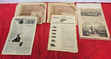 Antique & Vintage Newspapers Lot: 1854 Gleason&rsquo;s Pictorial, 1912 Scientific American, Caldwell Centennial