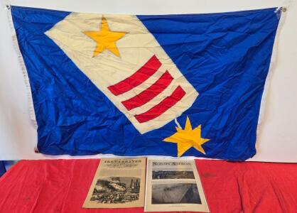 Frank Leslie's Illustrated Newspaper (1856), Scientific American (1907), Nautical Flag (3x5 ft)
