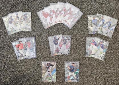 2017 Topps High Tek Baseball Cards Lot - Ortiz, Seager, Kluber, Multiple Teams, Holofoil Parallels