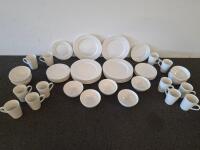 JCPenney Home Collection 28-Piece White Porcelain Dinnerware Set with Fluted Edges - 2
