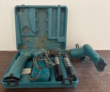 Makita 6095D Drill & 4190D Circular Saw Cordless Tool Set with Batteries & Case (A)