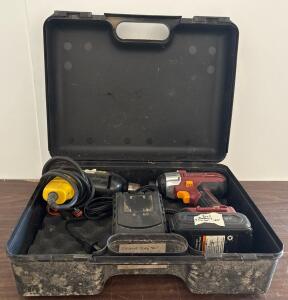 Millers Falls Corded Drill S738R & Chicago Electric 18V Impact Driver Set with Case & Charger (A)
